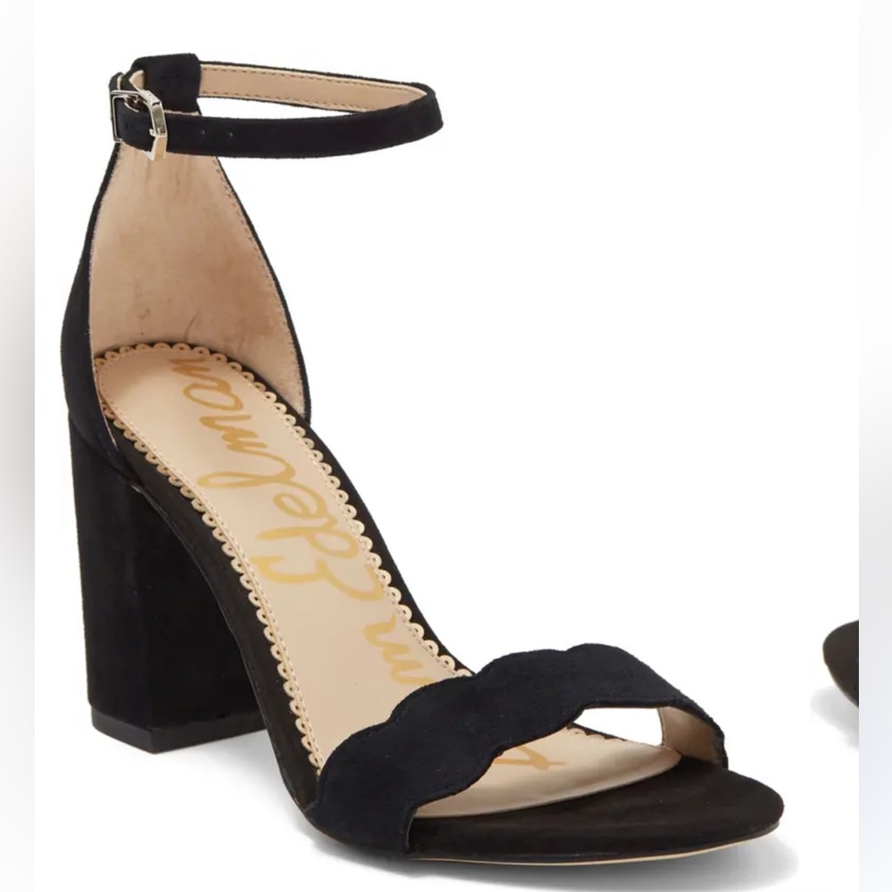 Sam Edelman Odila heeled suede sandals black